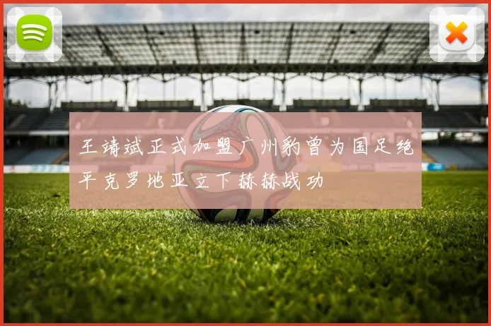 王靖斌正式加盟广州豹曾为国足绝平克罗地亚立下赫赫战功